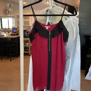 Halogen Red and Black Top